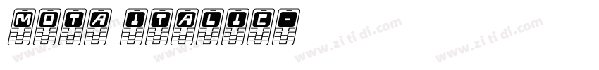 mota italic字体转换